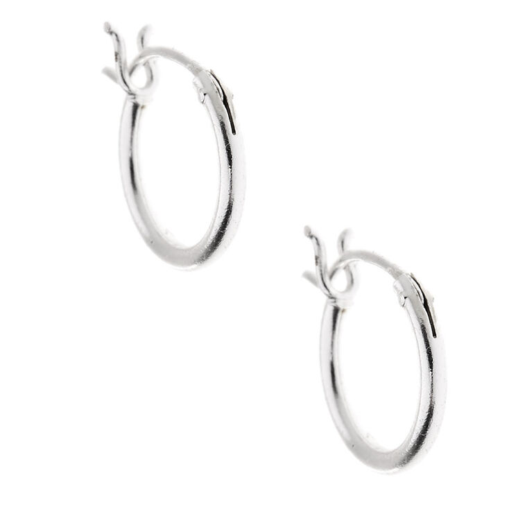 C LUXE by Claire&#39;s Sterling Silver Cubic Zirconia Stud &amp; Hoop Earrings - 3 Pack,