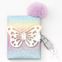 Claire&#39;s Club Rainbow Butterfly Mini Lock Diary,