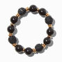 Black Thread Ball Stretch Bracelet ,