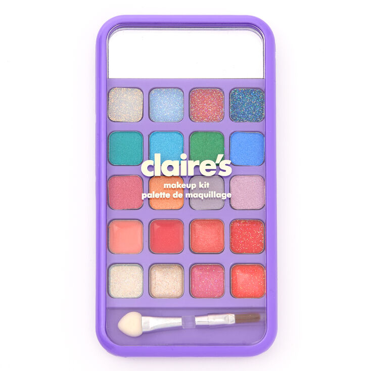 Rainbow Tie Dye Cell Phone Bling Makeup Set - Purple,