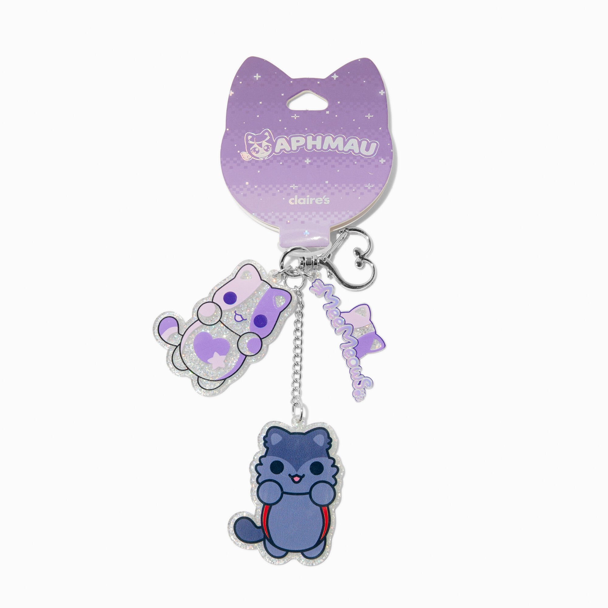Aphmau™ And Friends Claire's Exclusive Holographic Cat Keyring,