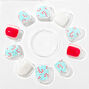 Claire&#39;s Club Candy Cane Square Press On Vegan Faux Nail Set - 10 Pack,