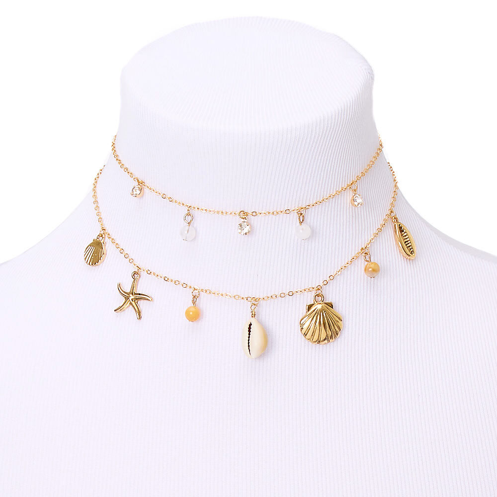 Claire's seashell necklace sale