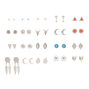 Silver Western Boho Stud Earrings - 20 Pack,