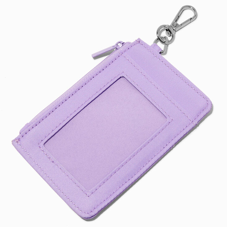 &Eacute;tui pour cartes de cr&eacute;dit en nylon violet lavande,