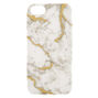 White &amp; Gold Marble Phone Case - Fits iPhone 6/7/8 Plus,