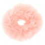 Chouchou en fausse fourrure rose tendre,