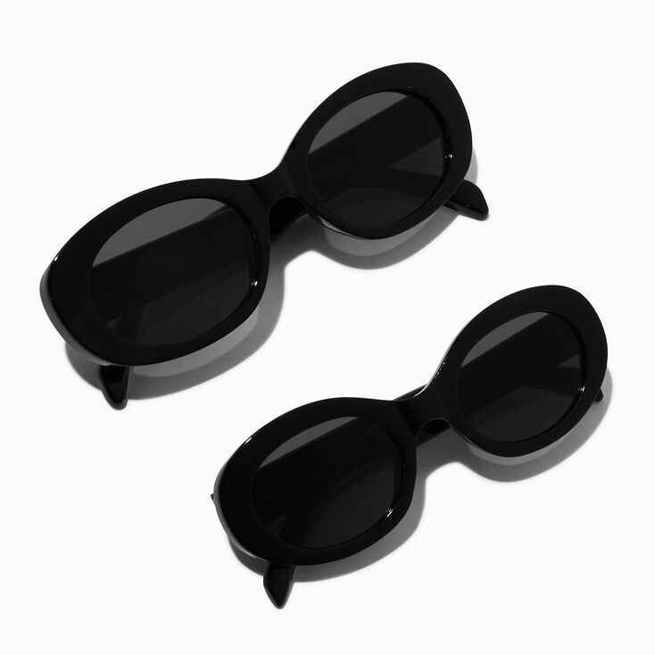 Lunettes de soleil ovales noires assorties &laquo;&nbsp;Mommy et Me&nbsp;&raquo; - Lot de 2,