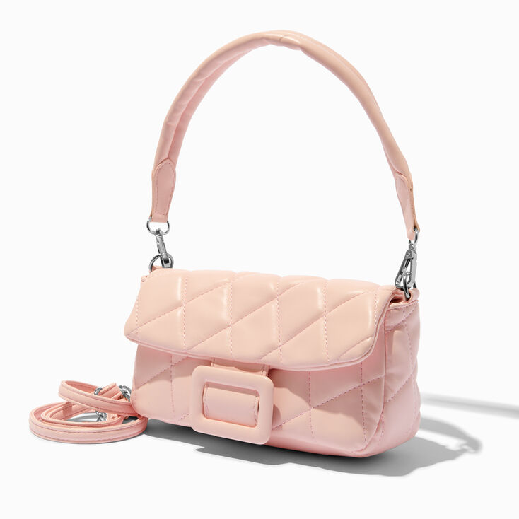Sac &agrave; bandouli&egrave;re bomb&eacute; et matelass&eacute; rose,