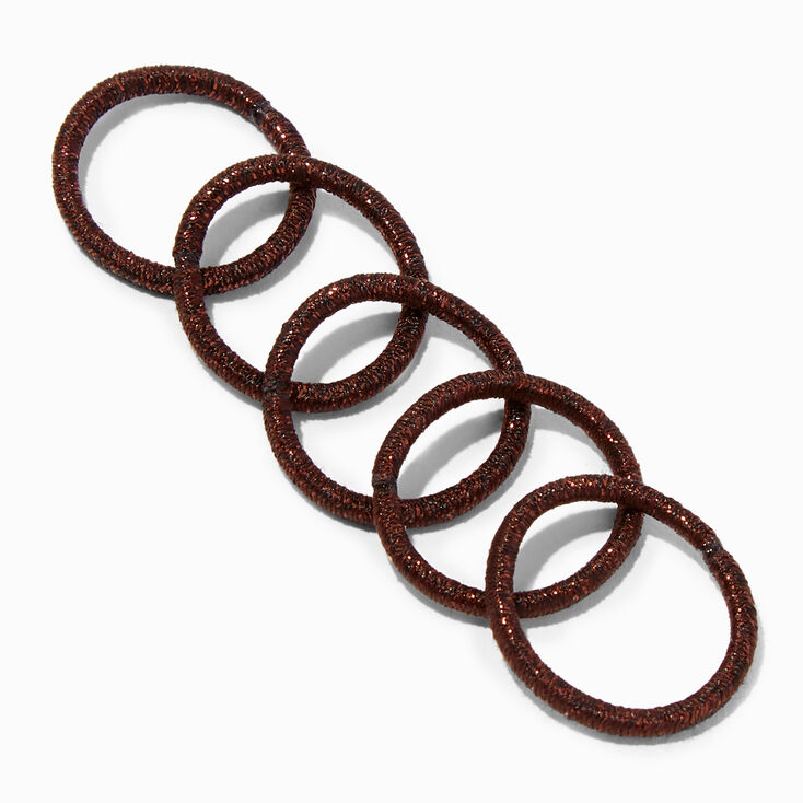 Brown Lurex Small Hair Ties - 30 Pack,