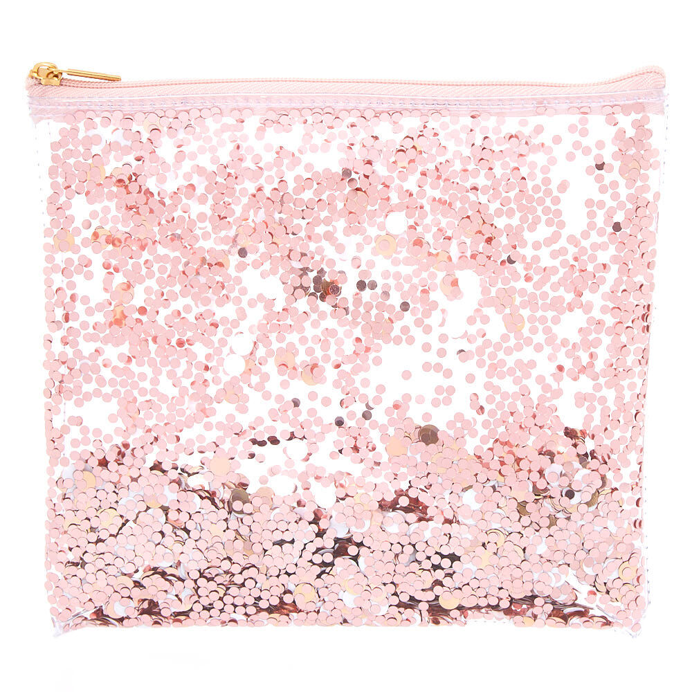 Shakey Confetti Pencil Case - Rose Gold,