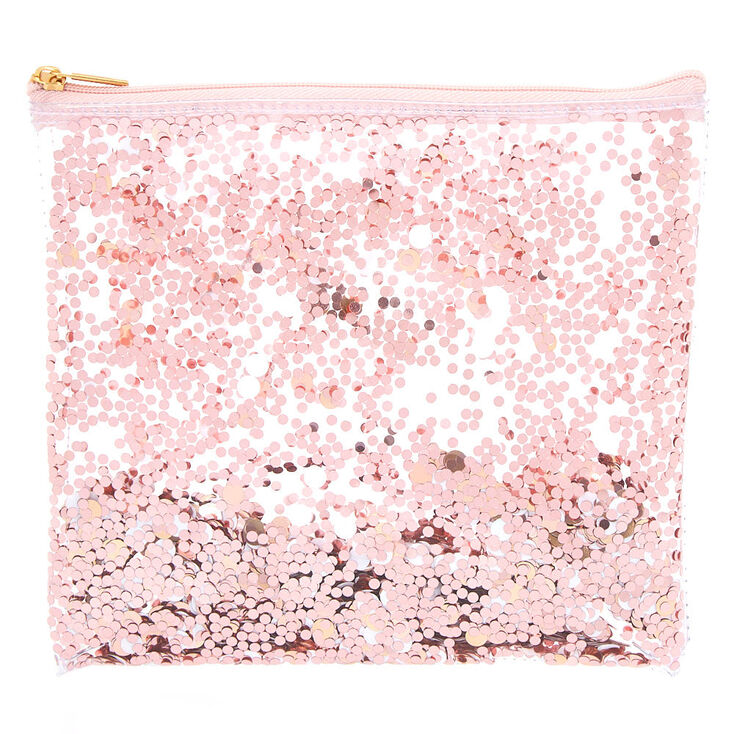 Shakey Confetti Pencil Case - Rose Gold,
