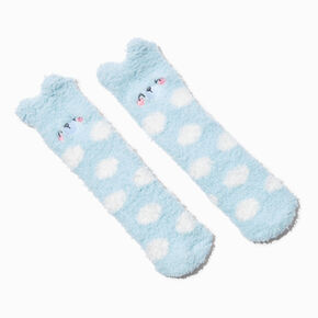 Claire&#39;s Club Blue Bear Cozy Socks,