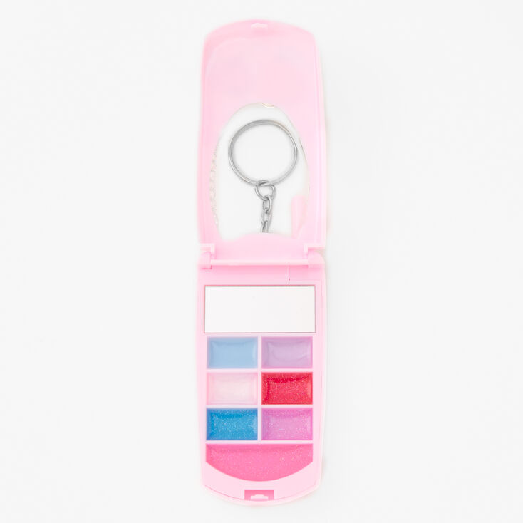 Pink Heart Bling Flip Phone Lip Gloss Set,