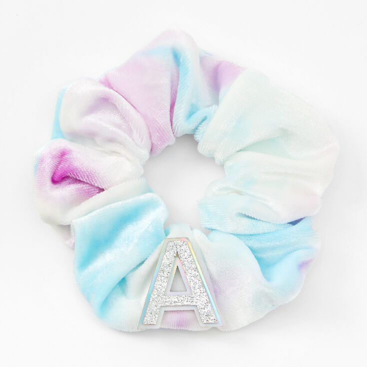 Medium Initial Ombr&eacute; Hair Scrunchie - A,