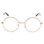 Rose Gold Tortoiseshell Round Clear Lens Frames,