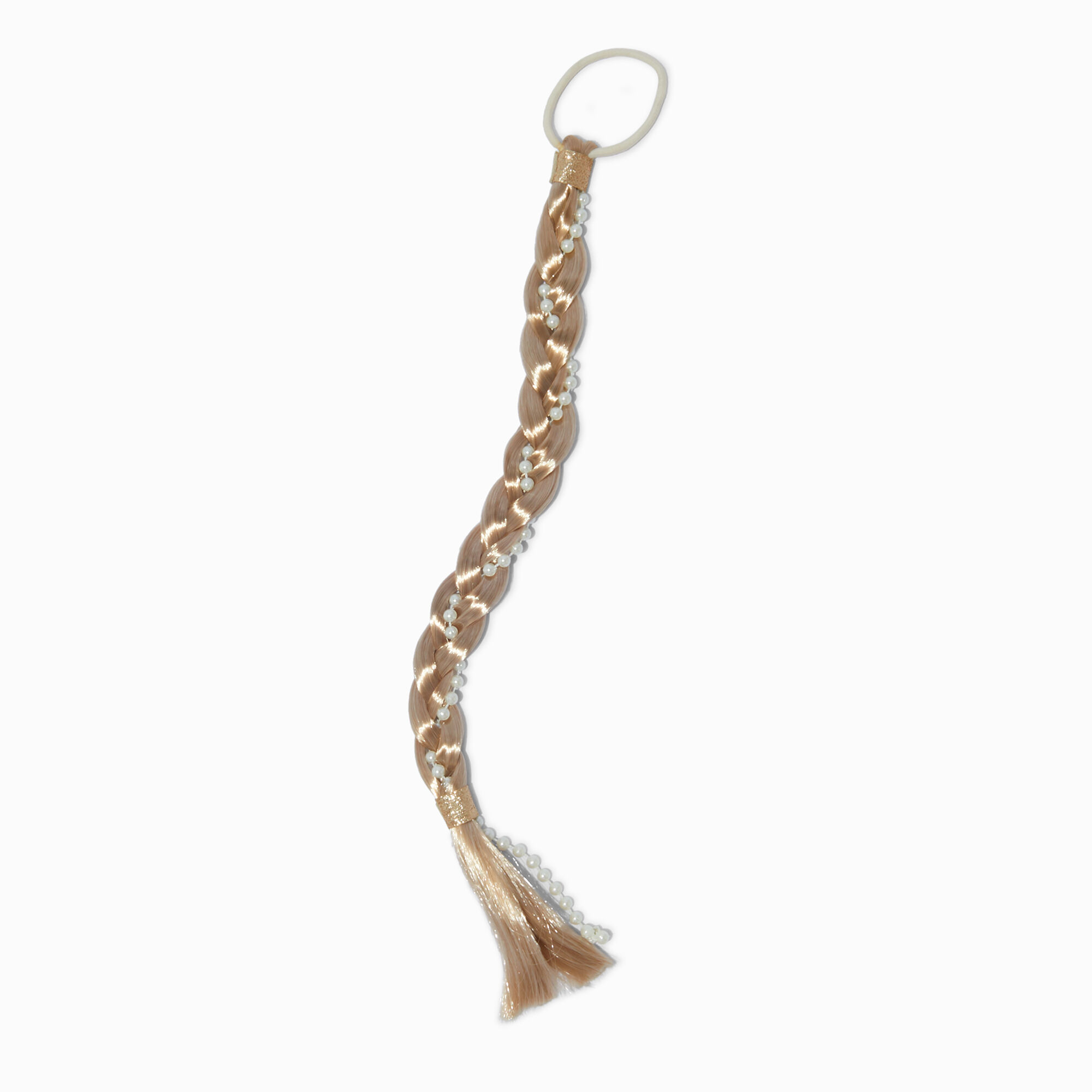 Faux Hair Braid With Pearl Accents,