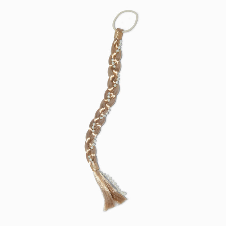 Faux Hair Braid With Pearl Accents,
