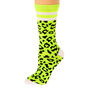 Neon Cheetah Print Crew Socks - 2 Pack,