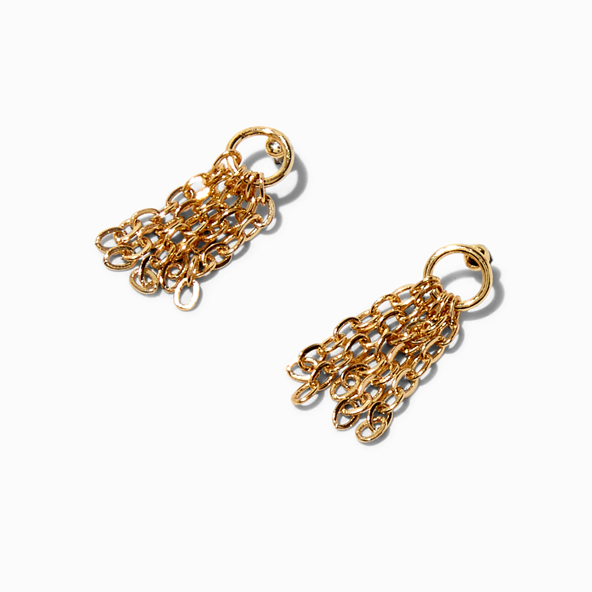 View Claires Chain Dangling Stud Earrings Gold information