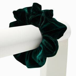 Chouchou en velours vert fonc&eacute;,