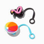 Pink Flamingo &amp; Beach Ball Straw Covers - 2 Pack,