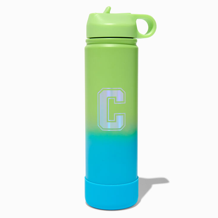 Varsity Initial Stainless Steel Water Bottle - C,
