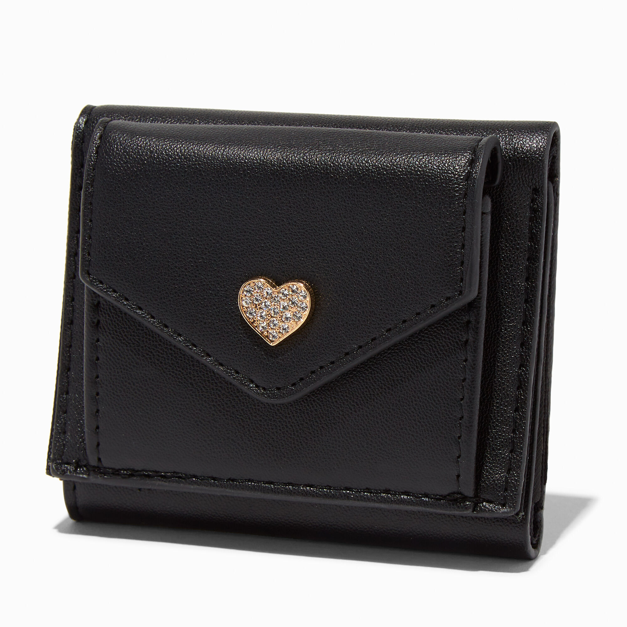View Claires Heart Trifold Wallet Black information