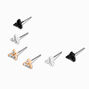 Mixed Metal Tri-Ball Stud Earring Stackables Set - 3 Pack,