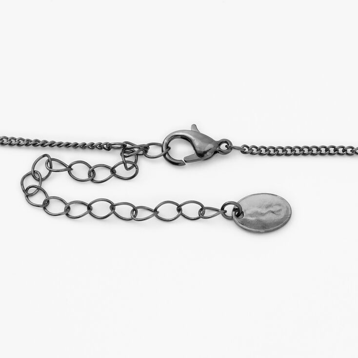 Cross Filigree Choker Necklace - Black,