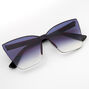 Black Faded Shield Sunglasses,