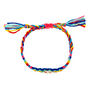 Rainbow Woven Peace Sign Adjustable Bracelet,