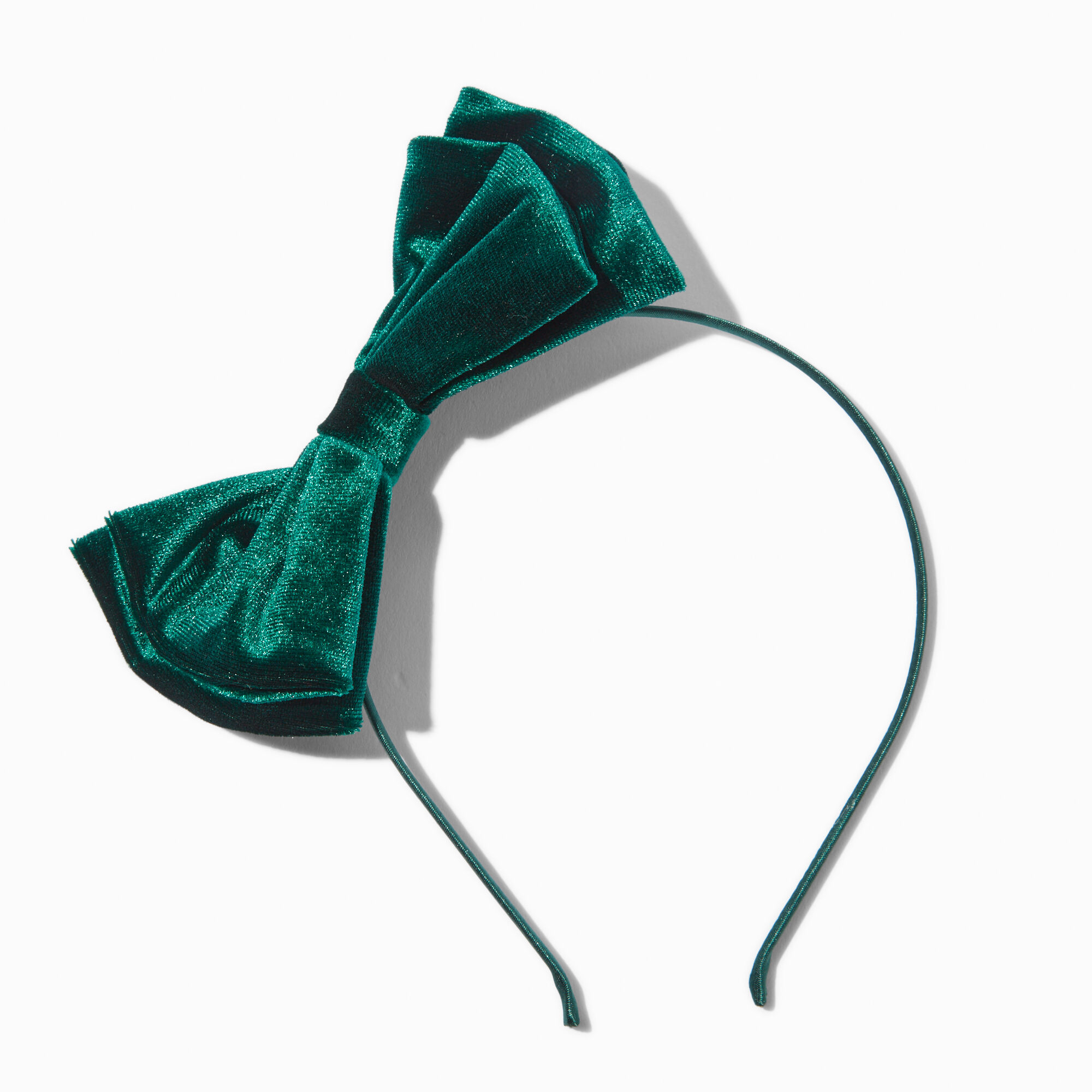Green Velvet Bow Headband,