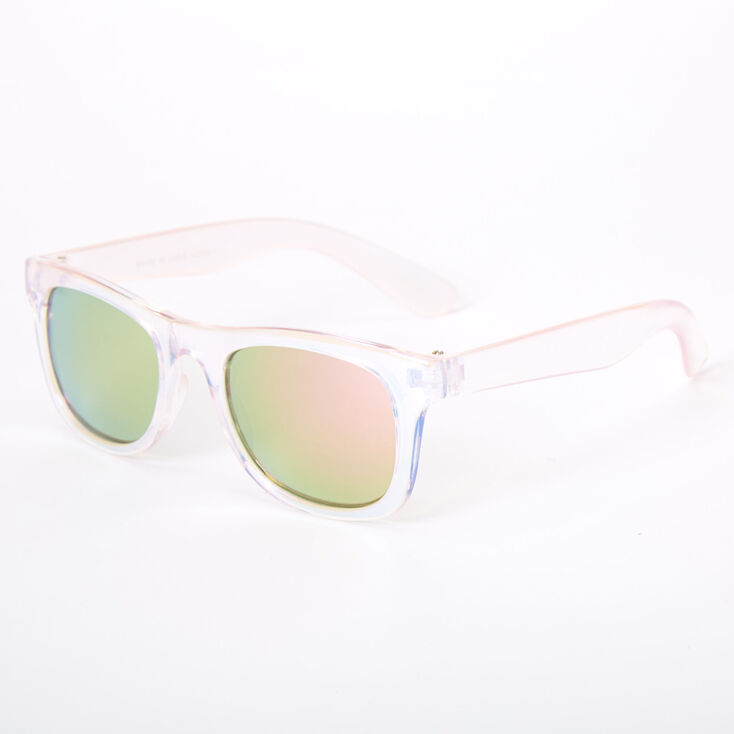 Claire&#39;s Club Iridescent Retro Sunglasses - Pink,