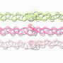 Claire&#39;s Club Summer Charm Tattoo Choker Necklaces - 3 Pack,