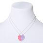 Best Friends Pink &amp; Purple Heart Pendant Necklaces - 2 Pack,