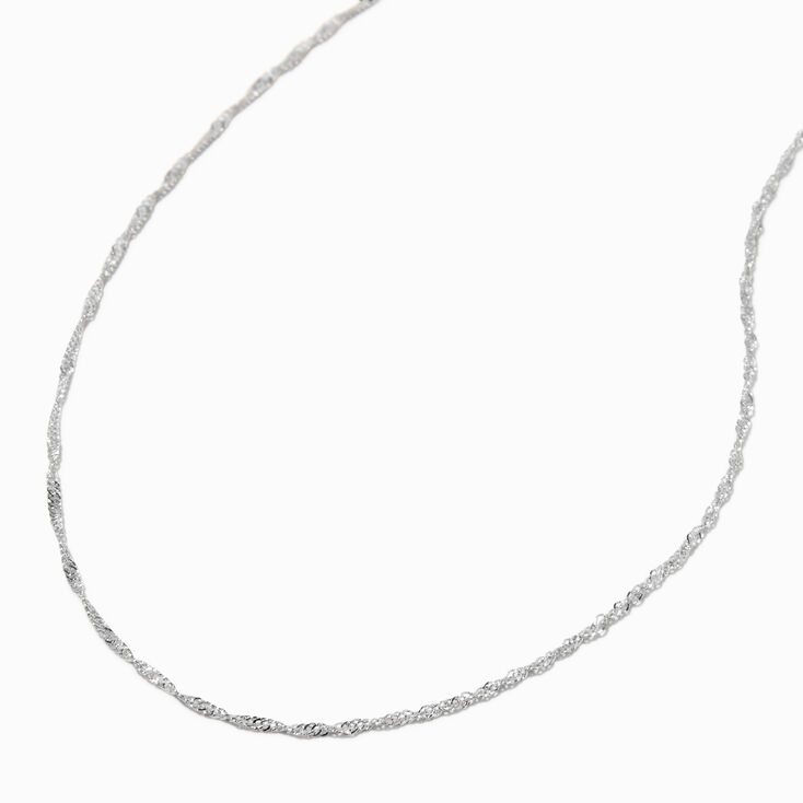 Silver Delicate Twisted Necklace,