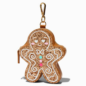 Glitter Gingerbread Cookie Coin Purse,