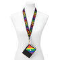 &quot;Love Is Love&quot; Rainbow Striped Wallet With Lanyard,