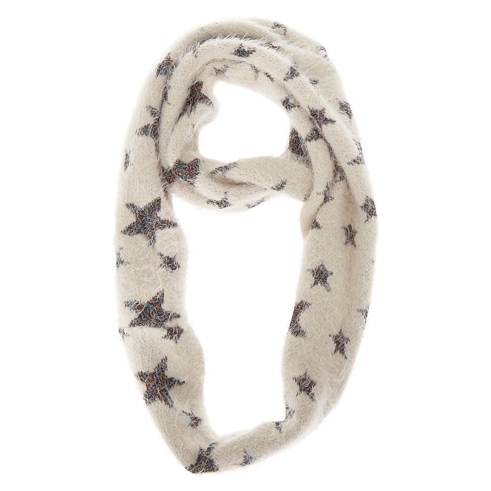 Stars Infinity Scarf - White,