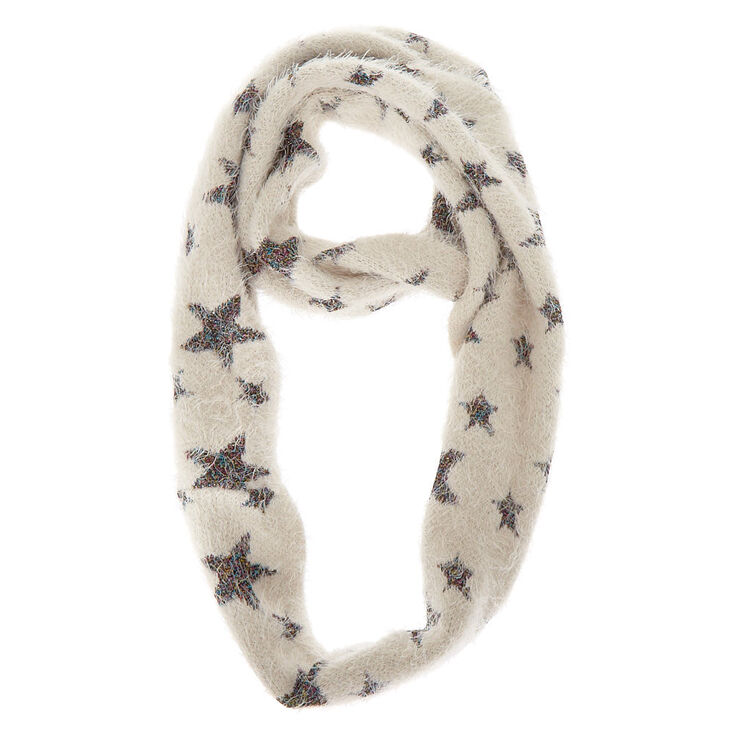 Stars Infinity Scarf - White | Claire's