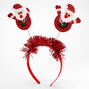 Christmas Glitter Santa Deely Bopper Headband - Red,