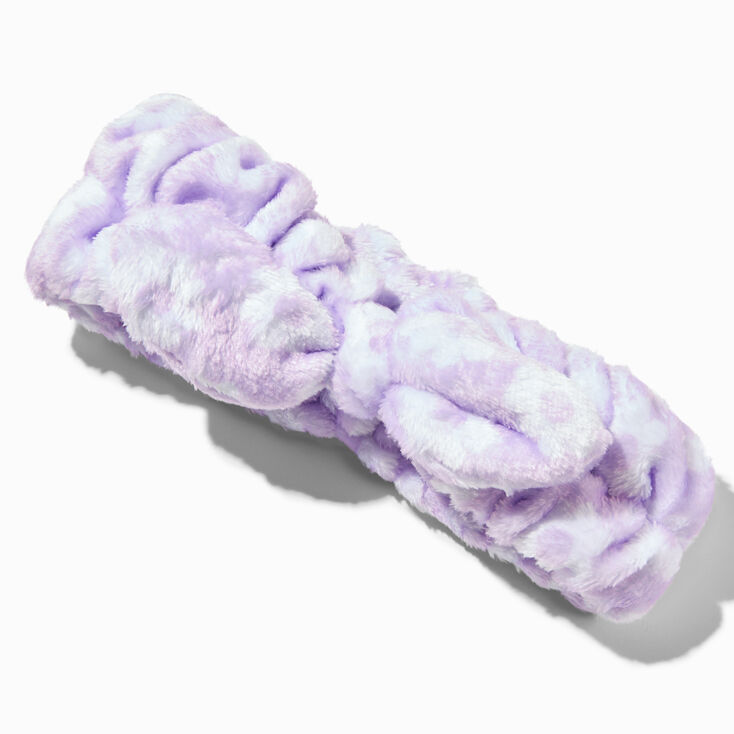 Purple Daisy Makeup Bow Headwrap,