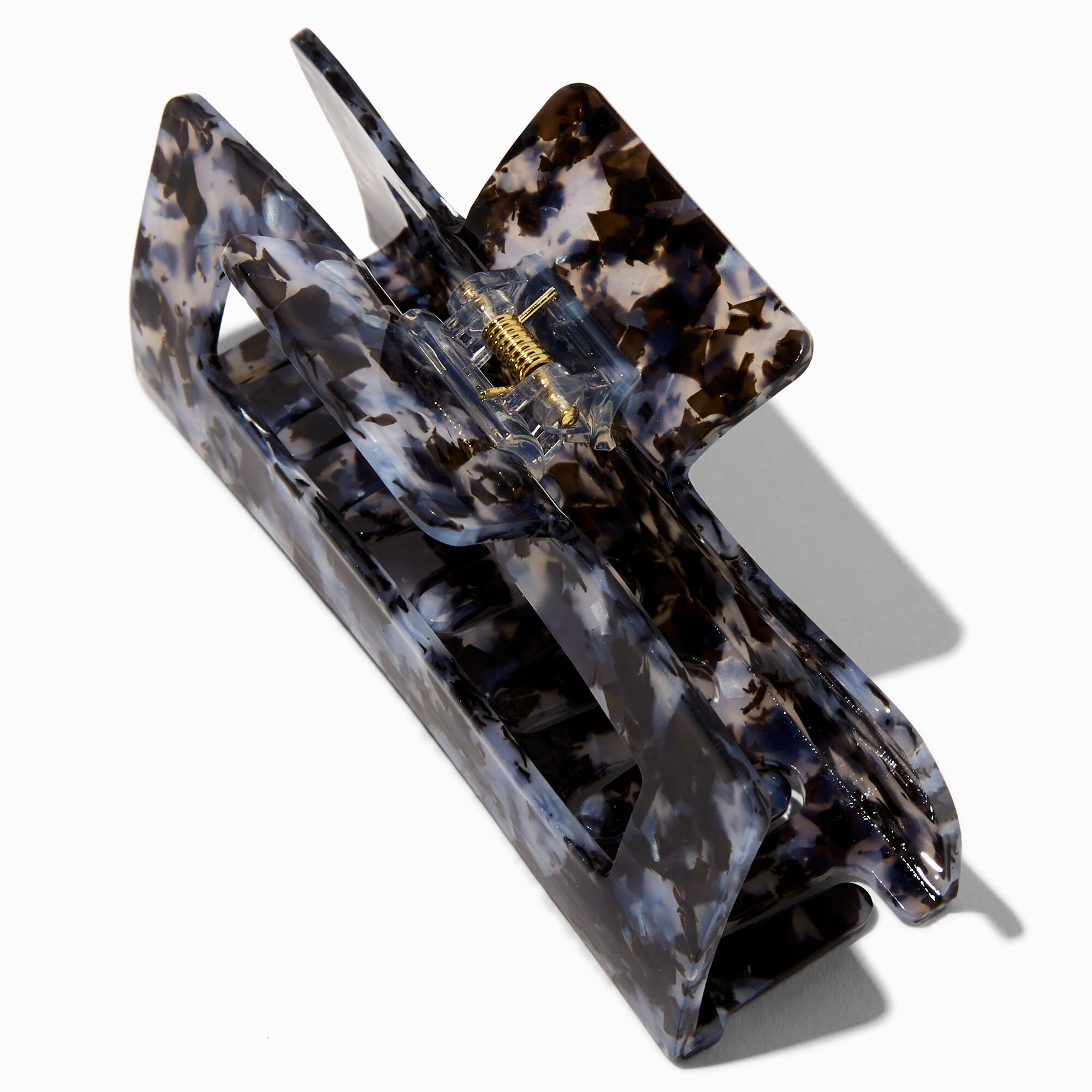 Black Tortoiseshell Rectangular Hair Claw,