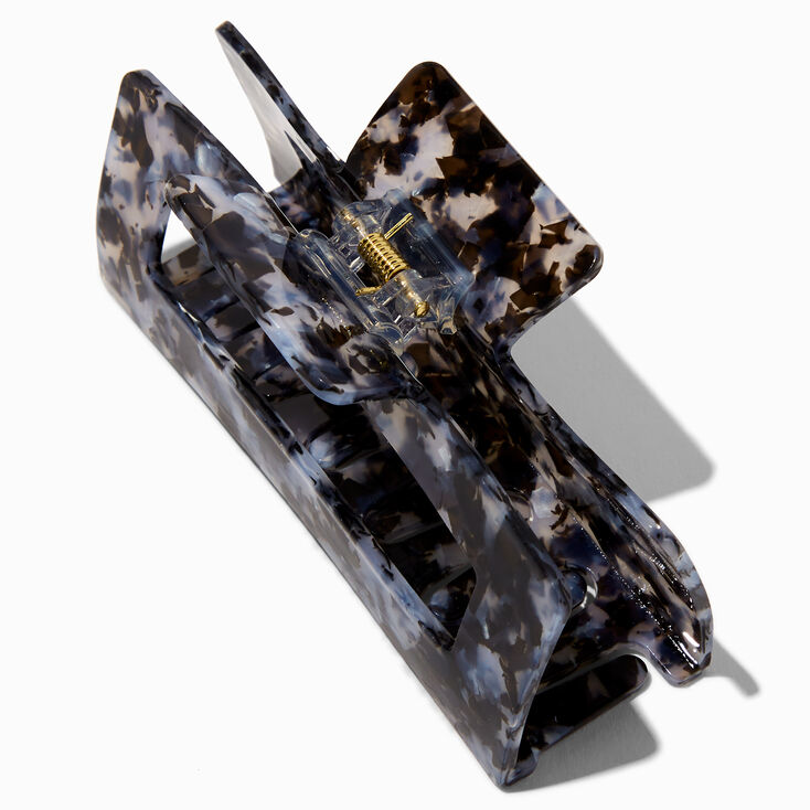 Black Tortoiseshell Rectangular Hair Claw,