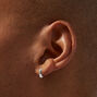 Silver-tone 10mm Huggie Hoop Earrings,