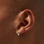 Silver-tone 10MM Huggie Hoop Earrings,