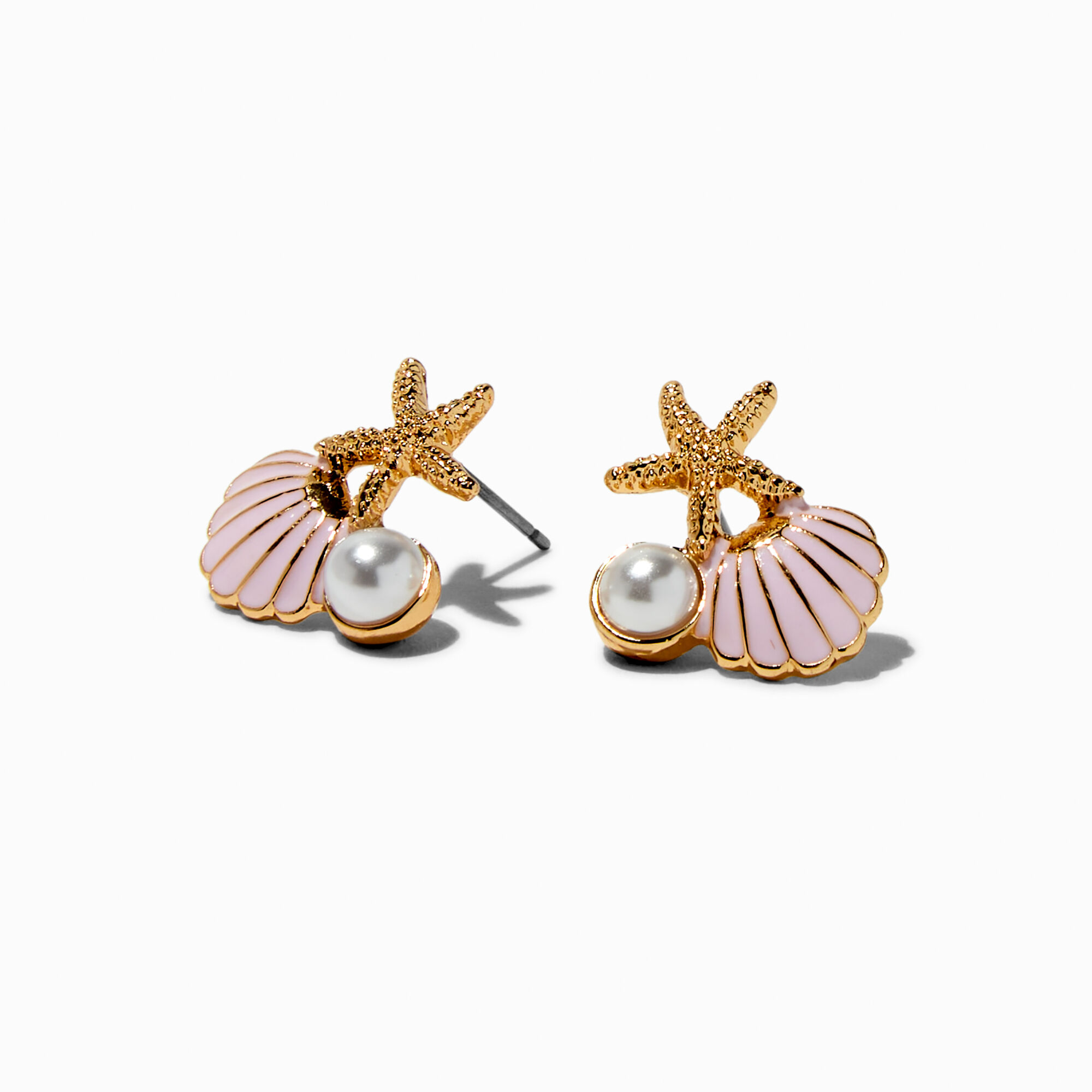 View Claires Ocean Treasures Stud Earrings Gold information