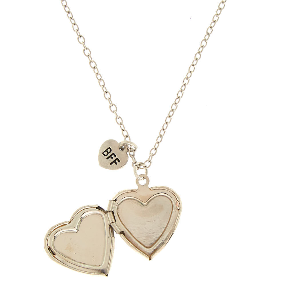 Lot de 2 colliers best friends à pendentifs d'humeur avec médaillons en forme de cœur,
