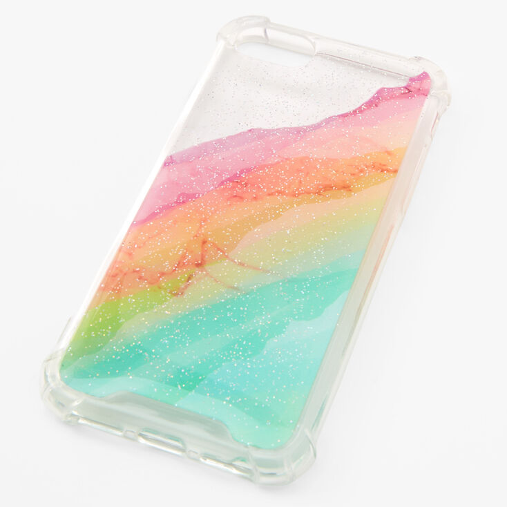 Pastel Rainbow Glitter Agate Phone Case - Fits iPhone&reg; 6/7/8/SE,